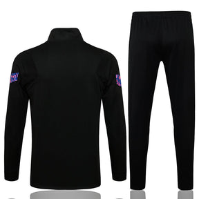 Conjunto Inverno Barcelona Preta e Roxa Nike - Com Fecho