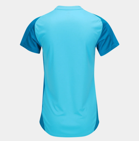 Camisa Flamengo 25/26 Treino Comissão Adidas Feminina - Azul+Vermelho